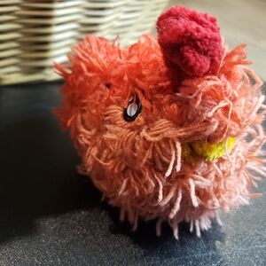 Handmade Crochet Funky Chicken - Red/Pink Ombre